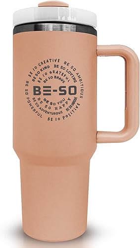 Miniatura 8 de Vaso de 40 onzas con asa y tapa con pajilla, vaso aislado, simple, reutilizable, de acero inoxidable, taza de café moderna de viaje, apta