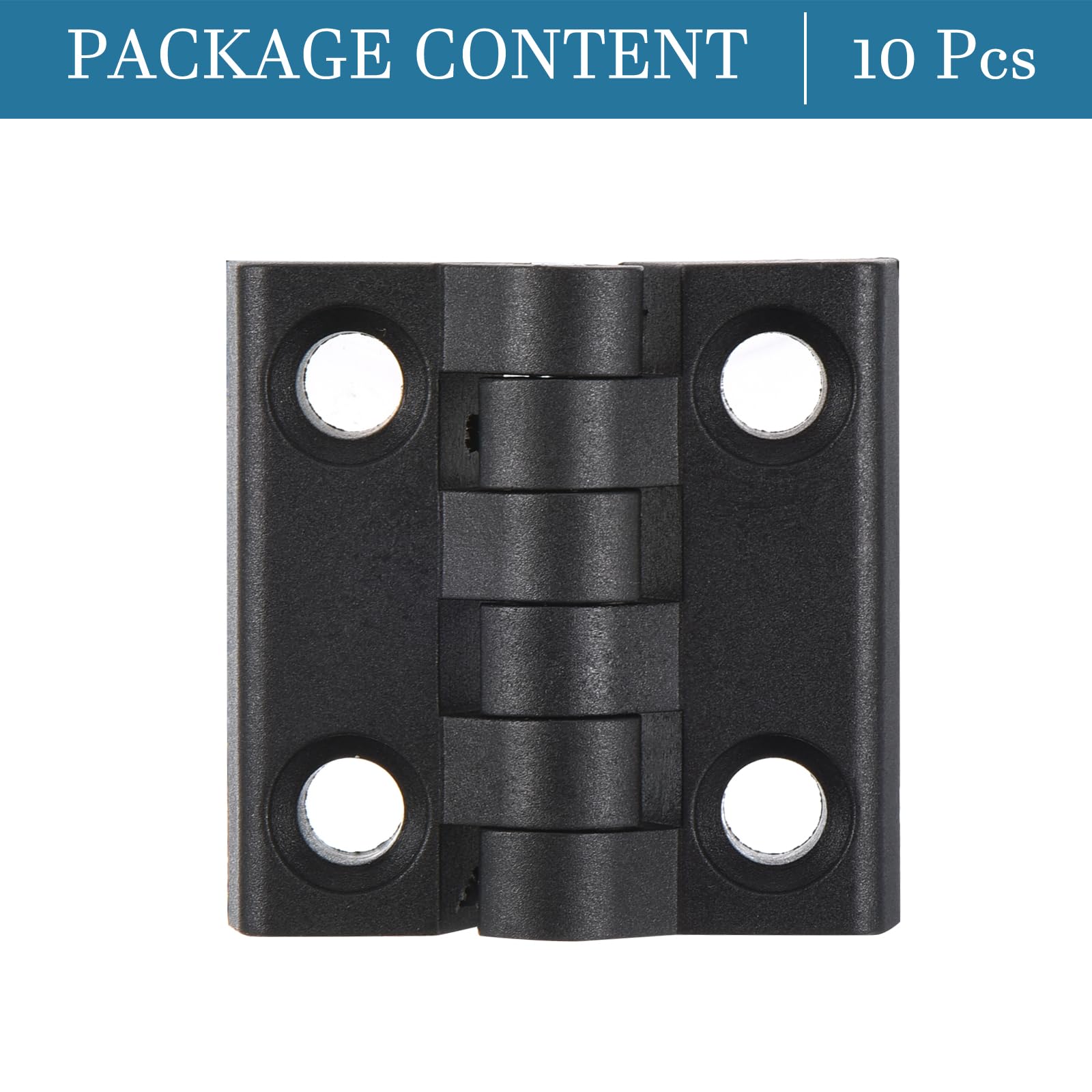 10 Cerniere Plastiche Pieghevoli 1.9x1.9cm Per Mobili E Finestre - Nero - Foto 3