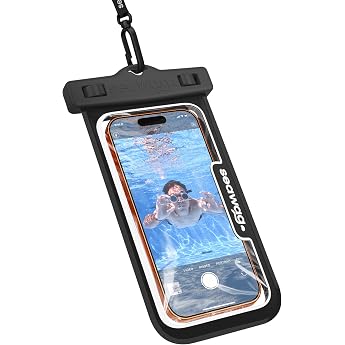 Seawag Next Waterproof Phone Case IPX8 Dry Bag for iPhone 16 15 14 Pro Max and Samsung Galaxy S25 - Underwater Case Full Touch Screen Neck Strap Beach Pool Swimming