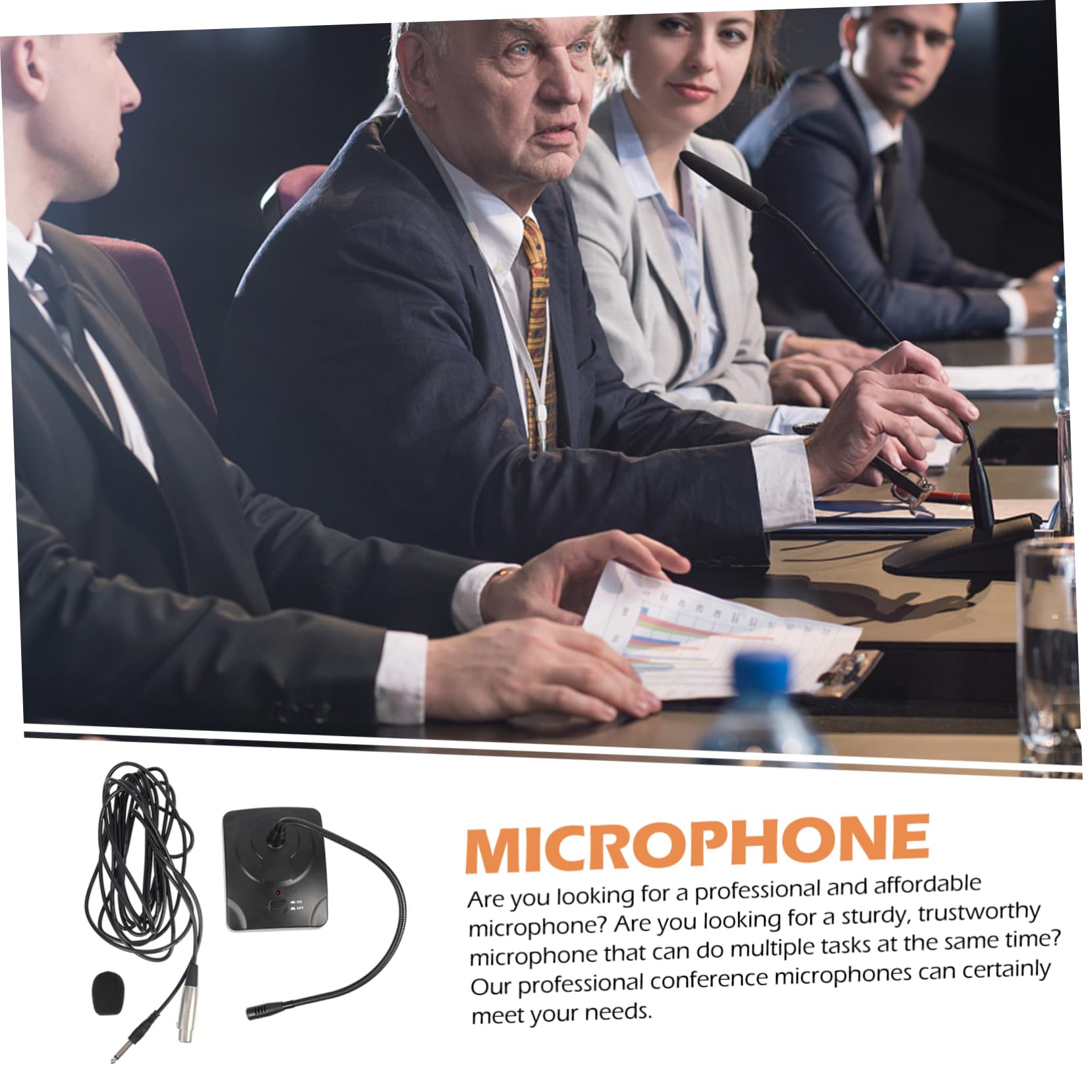 Micrófono De Conferencia De Escritorio con Conector USB Micrófono De Condensador Omnidireccional para Pc y Laptop para Grabaciones y Reuniones De Cable Plug and Play