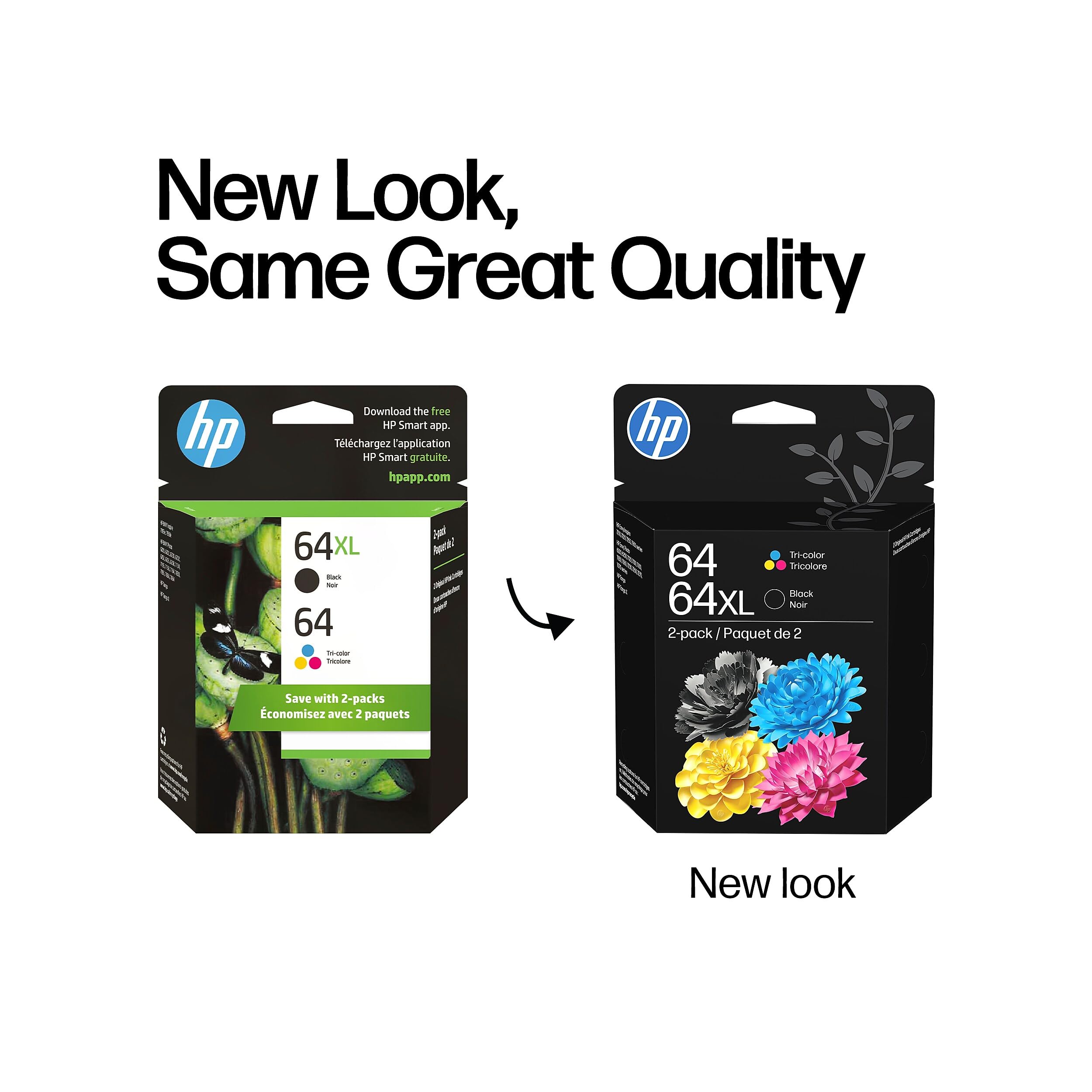 Amazon.com: HP 64XL/64 Black High Yield and Tri-Color Standard