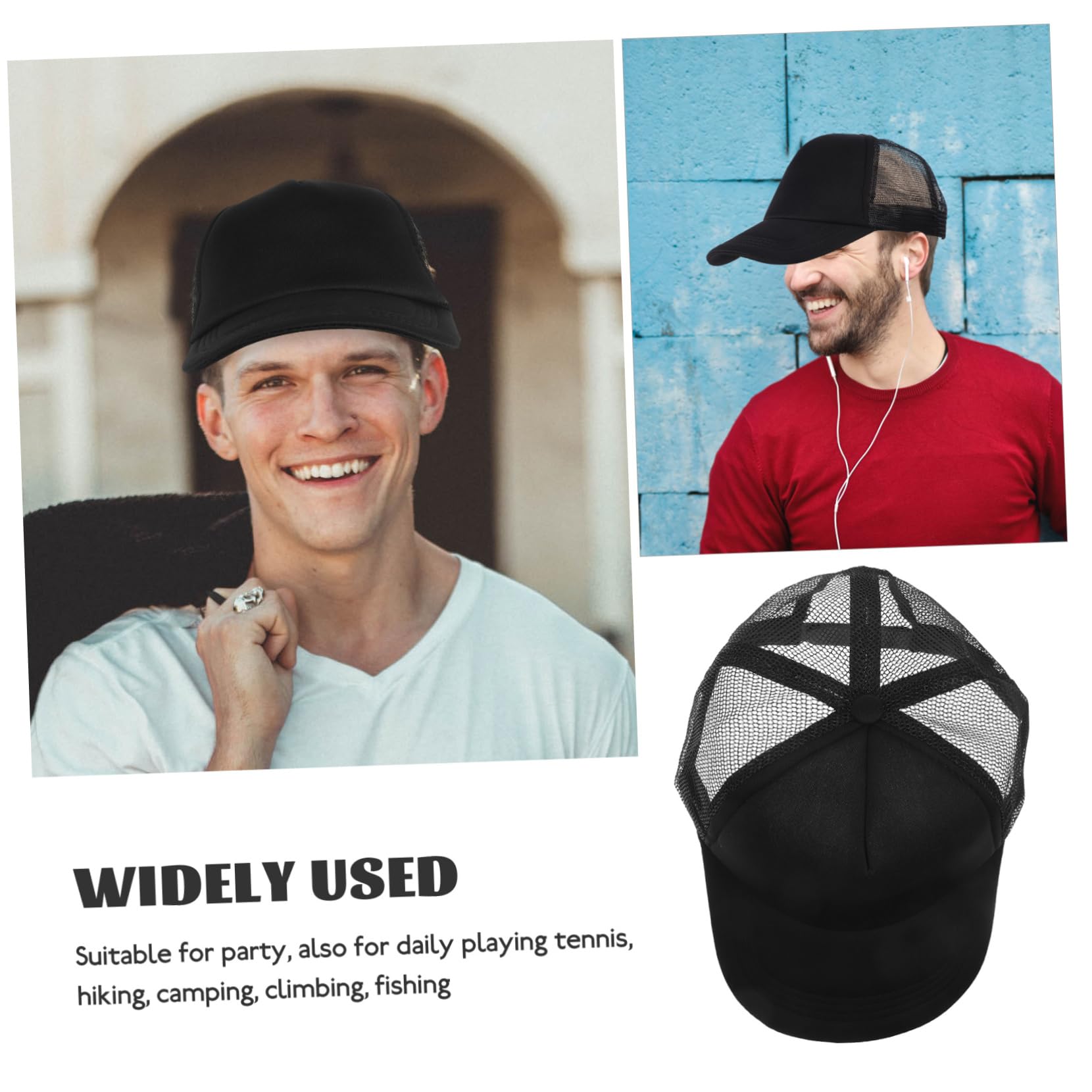 Beaupretty Gorra De Béisbol De Malla En Blanco Tapa Sombreros Hombres Sombrero De Transferencia De Calor Sombrero En Blanco Bricolaje Gorra Deportiva Rojo Poliéster
