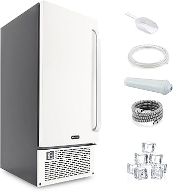 Whynter built-in Ice Maker Machine 15 Inch Wide Stainless Steel UIM-502SS Under-Counter 80 Lb/Day with NSF Inline Water Filter