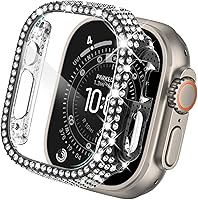 Vista 31 de KADES - Funda protectora completa compatible con iWatch, con protector de pantalla de vidrio templado incorporado, brillante y con diamantes