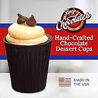 Vista 23 de Lang's Chocolates Tazas de chocolate negro – Sin lácteos, sin gluten, Kosher y certificado lácteo – Añadir mousse, postre o licor – Perfecto