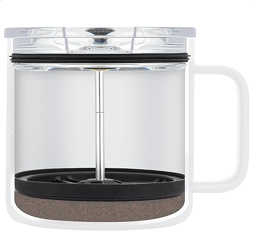 Miniatura 8 de COLETTI Prensa francesa de viaje compatible con YETI Rambler de 14 onzas, cafetera de viaje, accesorios para vasos, convierte tu vaso en una