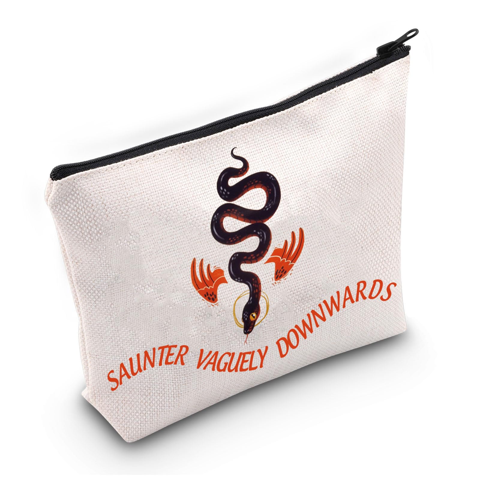 JNIAP Crowley Snake Makeup Bag TV Show Inspired Gifts Saunter Vaguely Downwards Ineffable Husbands Merch (SAUNTER VAGUELY)
