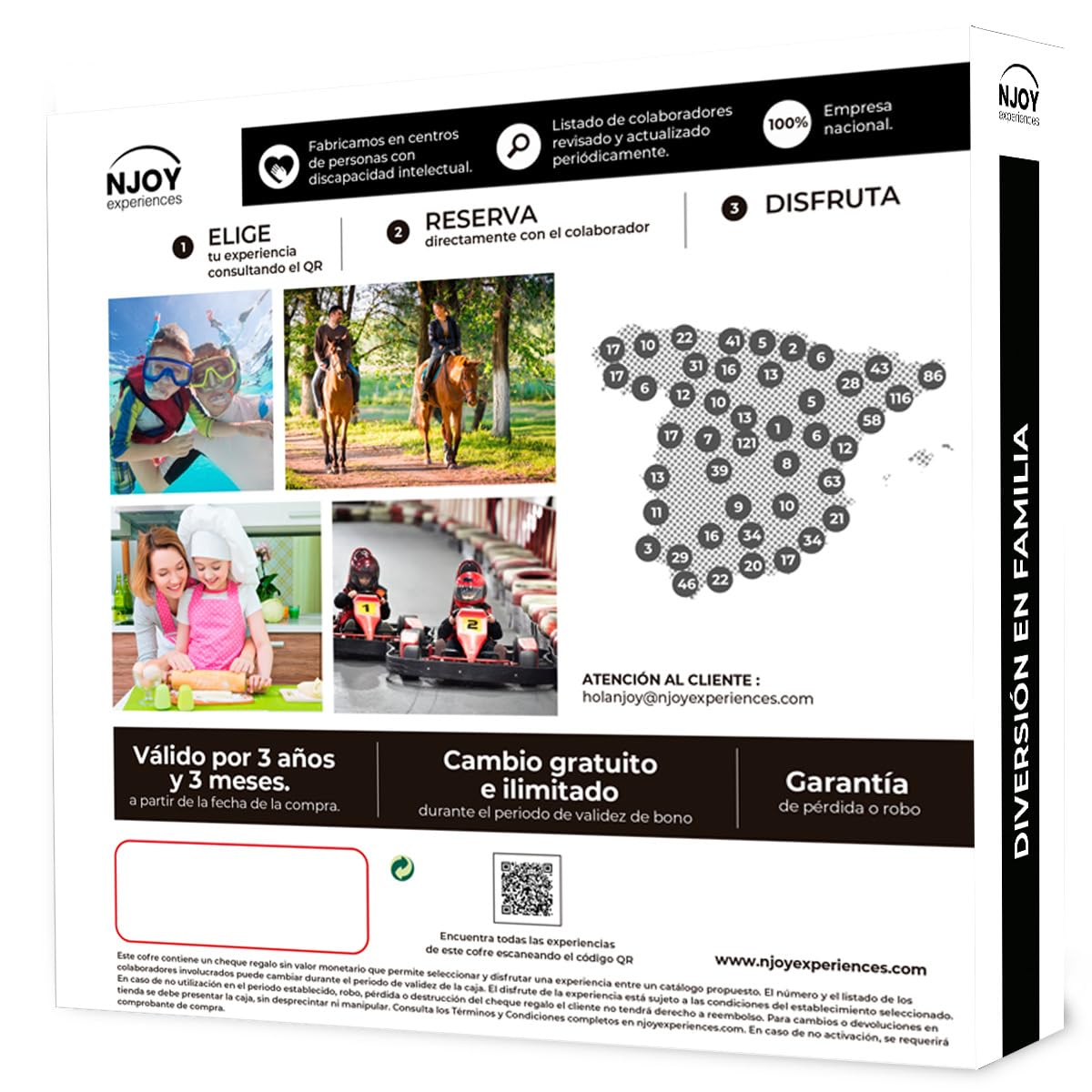 Caja Regalo – DIVERSIÓN EN Familia - Idea de Regalo – Actividades Familiares para 2 o 4 Personas
