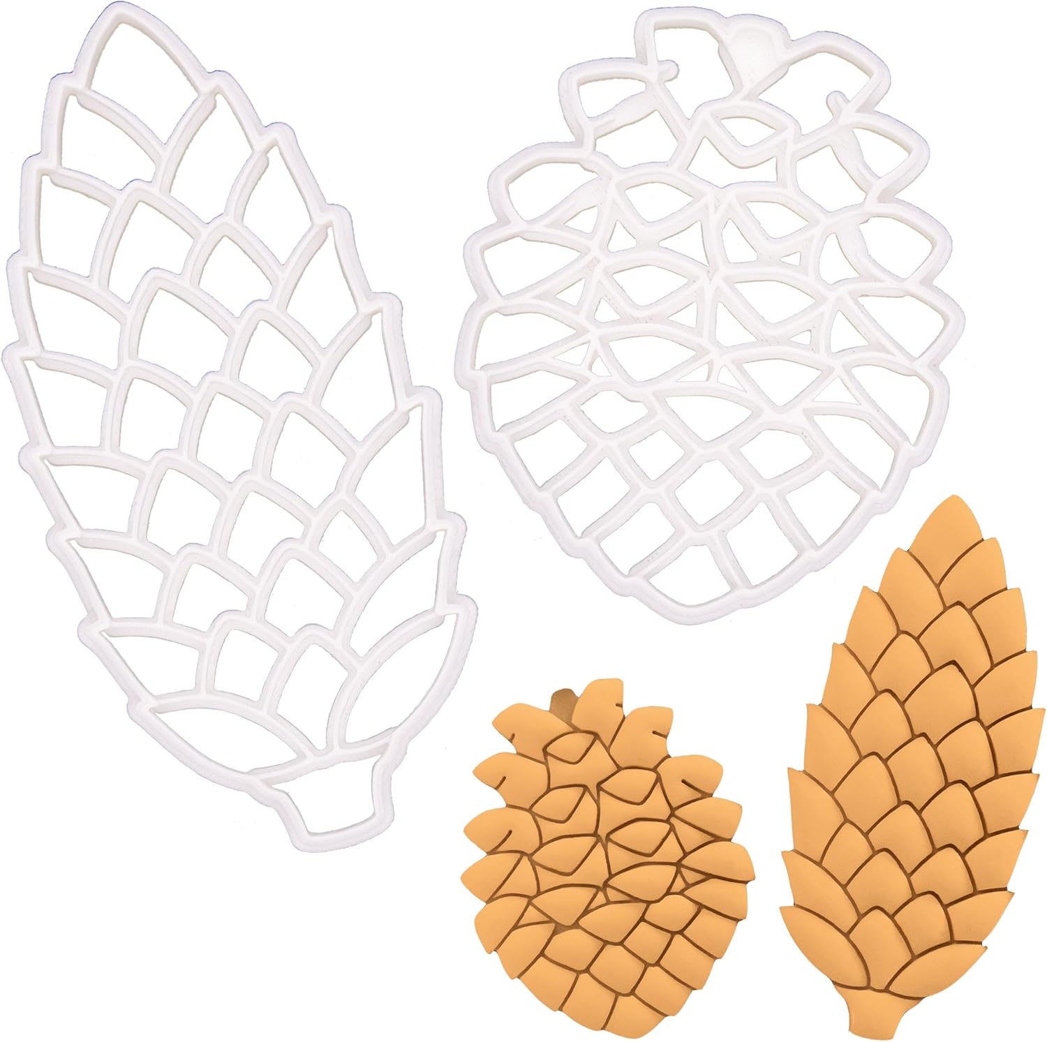 Set of 2 Pine Cone Cookie Cutters, 2 pieces - Bakerlogy