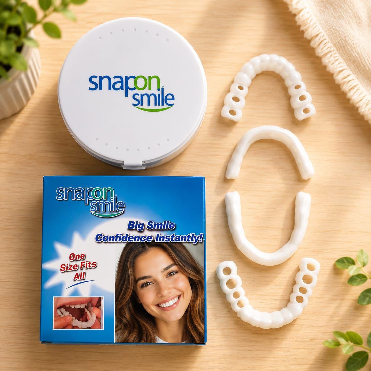 Snap-On Instant Perfect Smile Veneers, Comfort Fit Flex Teeth Denture for Upper & Lower Teeth, Natural White Cosmetic Smile Cover for Men & Women, Temporary Smile Makeover Solution-image-11