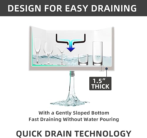 Miniatura 7 de Fregadero pequeño de granja de 24 x 18 pulgadas, fregadero de cocina de arcilla refractaria blanca empotrada, fregadero profundo de un solo tazón en