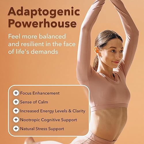 Miniatura 7 de USDA Organic Lions Mane Suplemento Cápsulas con Ashwagandha, Chaga, Reishi, Cordyceps, cola de pavo (18,600 mgserv), 10 complejos adaptogénicos de