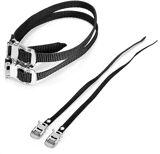 VANICE 1 Pair Bikes Pedal Toe Straps Universal Replacement Foot Pedal Straps for Excersise Stationary Bike/Bicycle