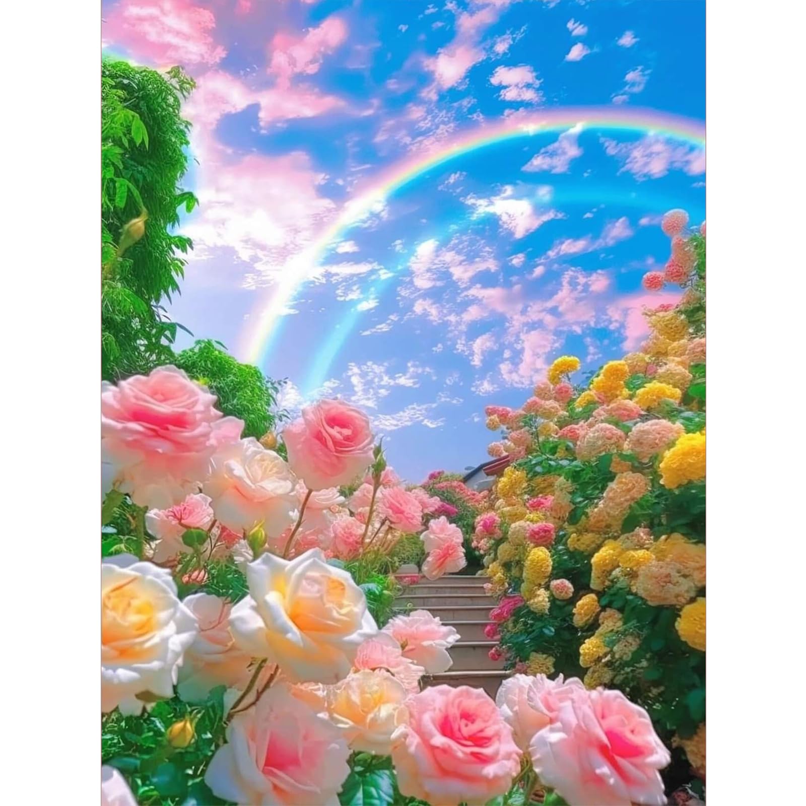 Diamond Painting Erwachsene Blumen - 5D Diamant Painting Bilder Erwachsene Frühling, DIY diamant painting FüR Geschenk Haus Dekoration 30 x 40 cm