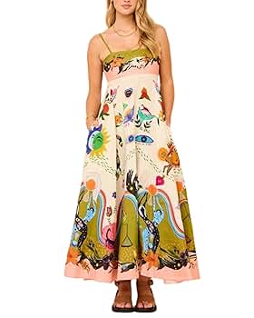 新品同様♡FOXEY DAISY TRAVEL Slim Perfect FZYLQY Strapless Maxi Dress for Women Summer Casual Smocked