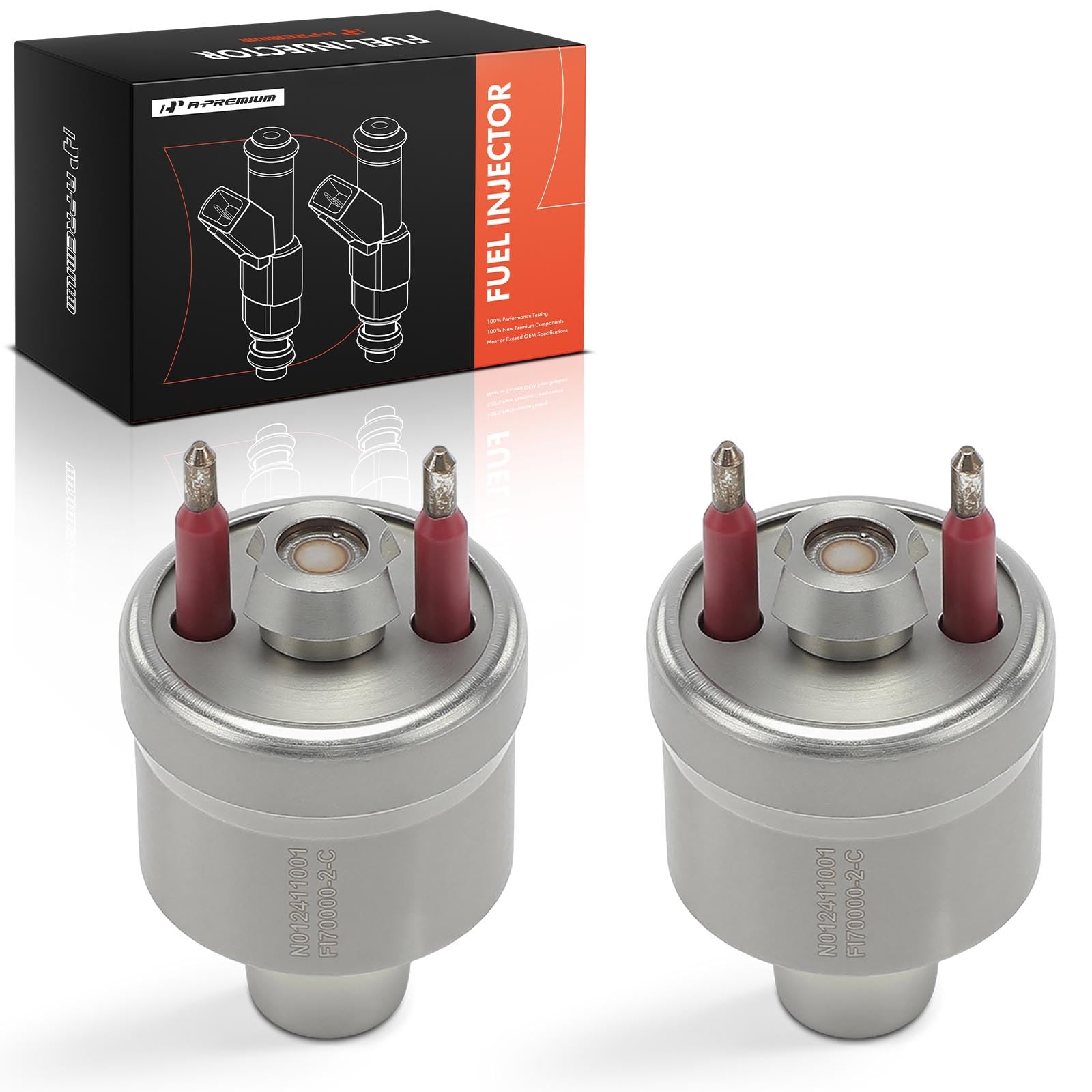 A-Premium Set of 2 Fuel Injectors Compatible with Chevrolet Tahoe, Blazer, Caprice & GMC Yukon, C1500 & Buick Roadmaster & Cadillac Brougham & Isuzu NPR & Oldsmobile, Replace# 17111864