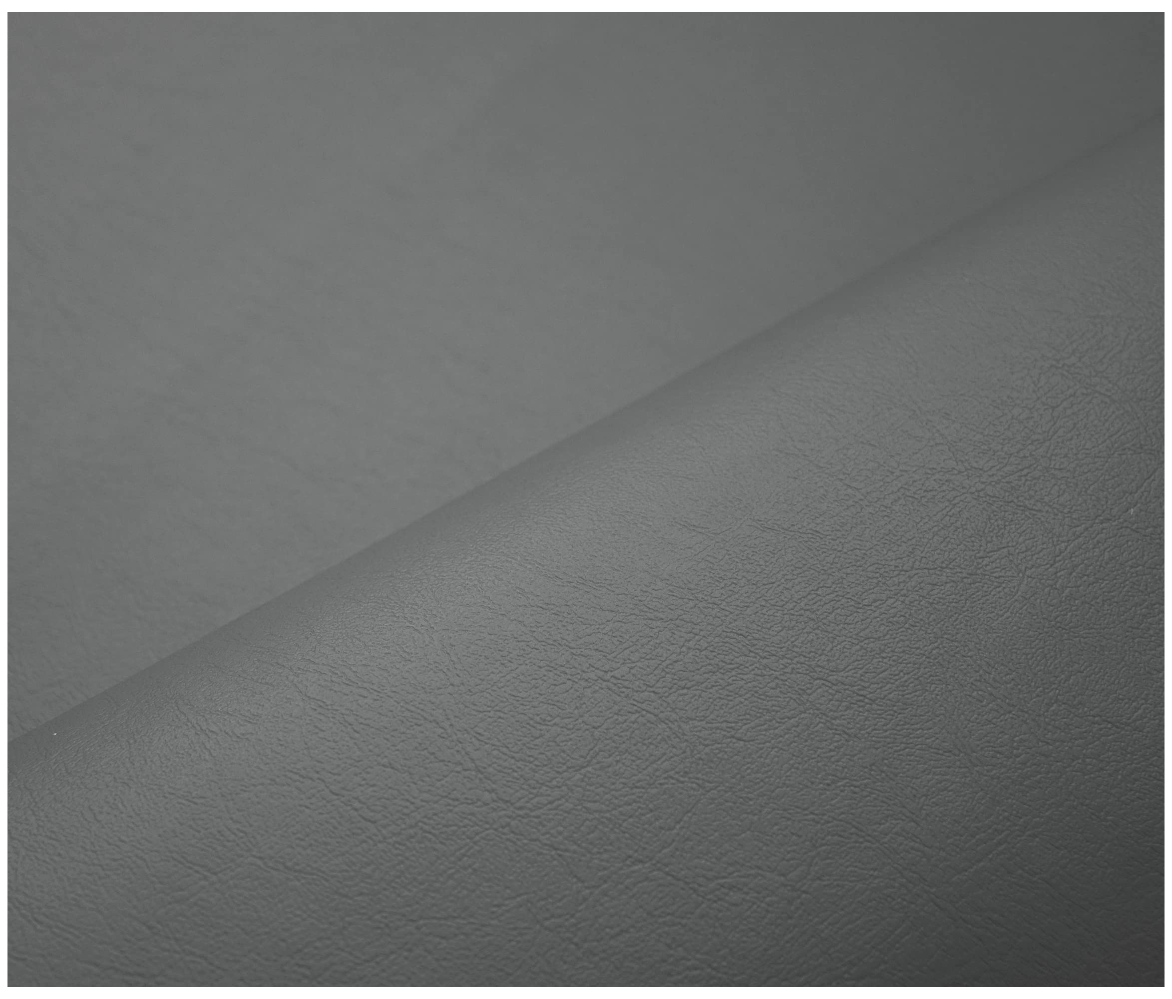 Premium Faux Leather Fabric Fire Retardant Leatherette Upholstery Waterproof Heavy Duty Leathercloth Material (1 Metre (100 x 140cm), Grey Smooth)