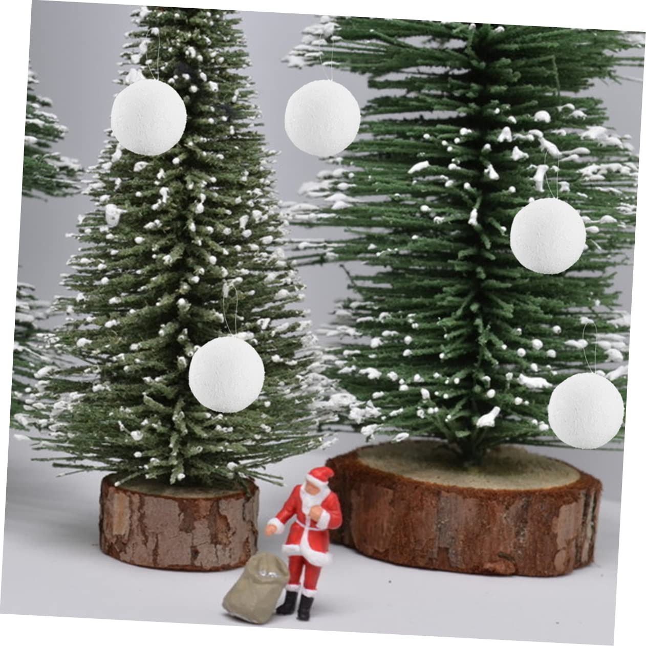 EXCEART 18 Piezas Bola De Nieve De Navidad Colgantes De Bolas De Nieve Bolas De Espuma para Manualidades DIY Bola Colgante De Navidad Bola De Navidad Artesanía Paseo El Plastico
