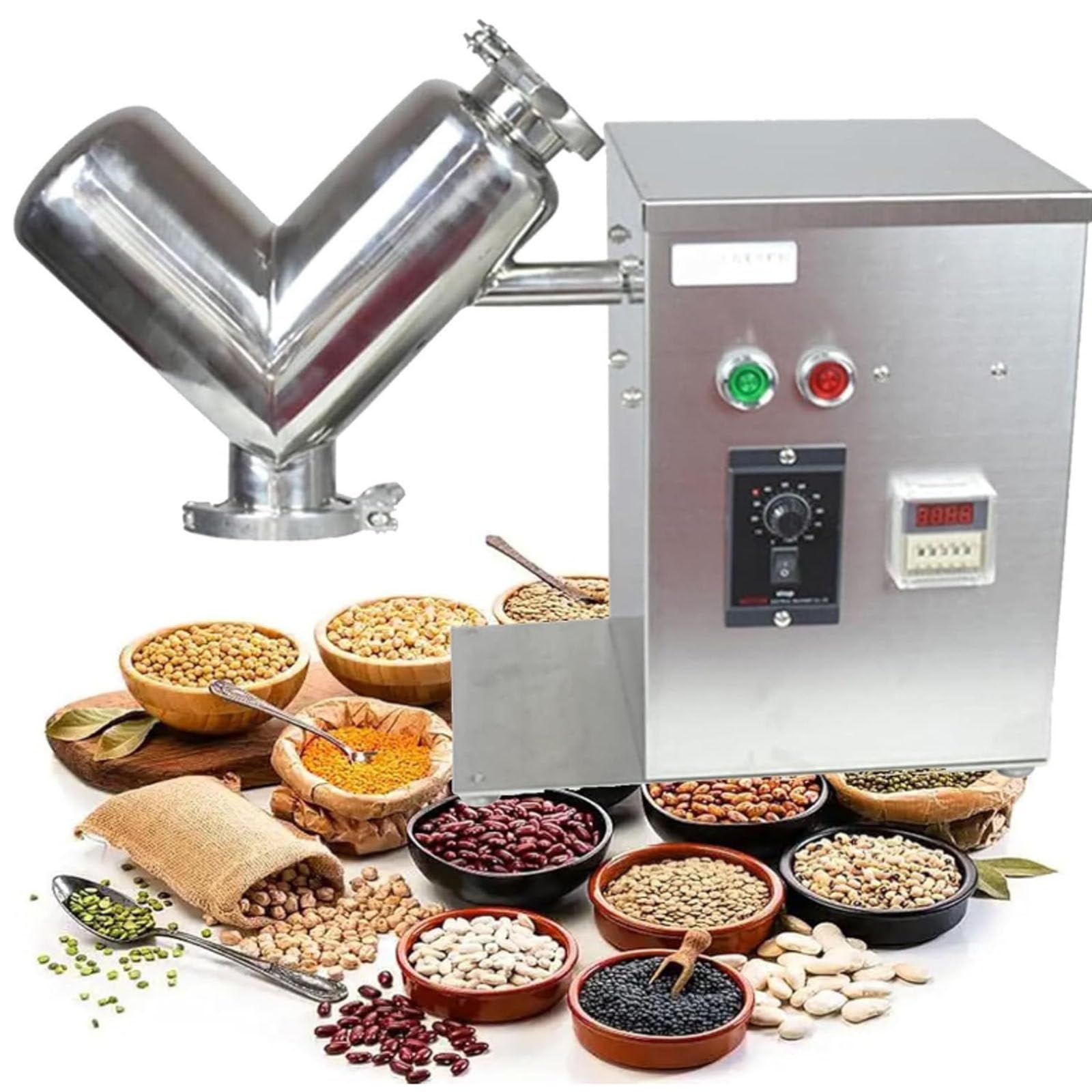 V-Type Dry Powder Mixer, mieszalnik materiałów ze stali nierdzewnej do nauczania laboratoriów i przetwarzania żywności, wysokowydajny granulator granulatu