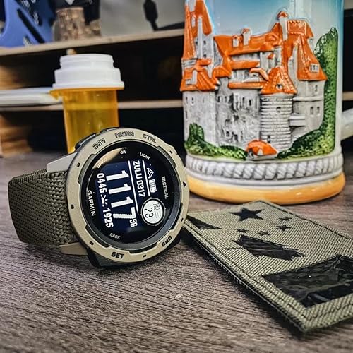 Miniatura 4 de Paquete de 3 bandas elásticas de nailon compatibles con Garmin InstinctInstinct 2 Solar, 0.866 pulgadas, pulsera deportiva transpirable para Garmin