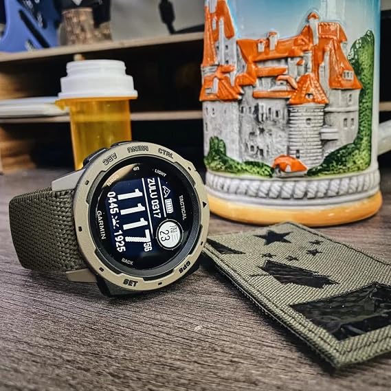 Garmin Instinct/Instinct 2 Solar, Garmin Instinct ile Uyumlu 3 Paket Esnek Naylon Bantlar, Garmin Instinct Taktik/Güneş/Gelgit/Esports için 22 mm Spor Nefes Alabilir Bileklik