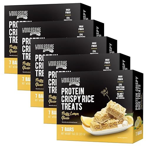 Miniatura 11 de Barritas de Arroz Crujiente con Proteína, 15g de Proteína, 3g-7g de Carbohidratos Netos, Bajo en Carbohidratos, Esponjosas, Blandas, Gomosas, Sin