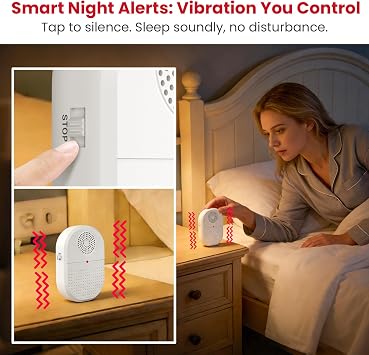 CallToU Caregiver Pager, Wireless Call Buttons, Portable & Plug-in Alerts