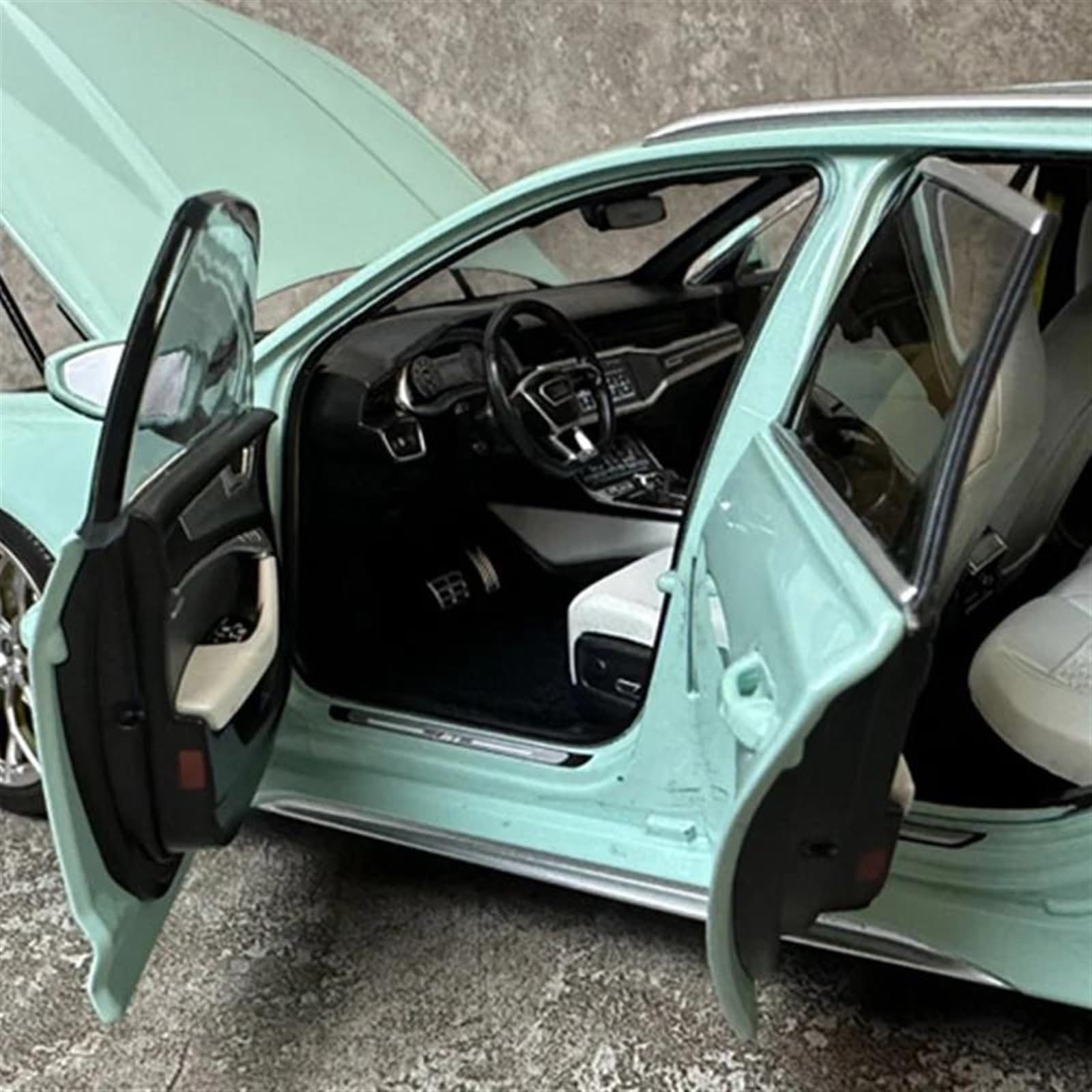 Metal Réplica Escala Modelo De Coche Juguete Vossen HF2 RS6 C8 Aleación Fundida A Presión A Escala 1 18, Regalo Recuerdo Verde Menta