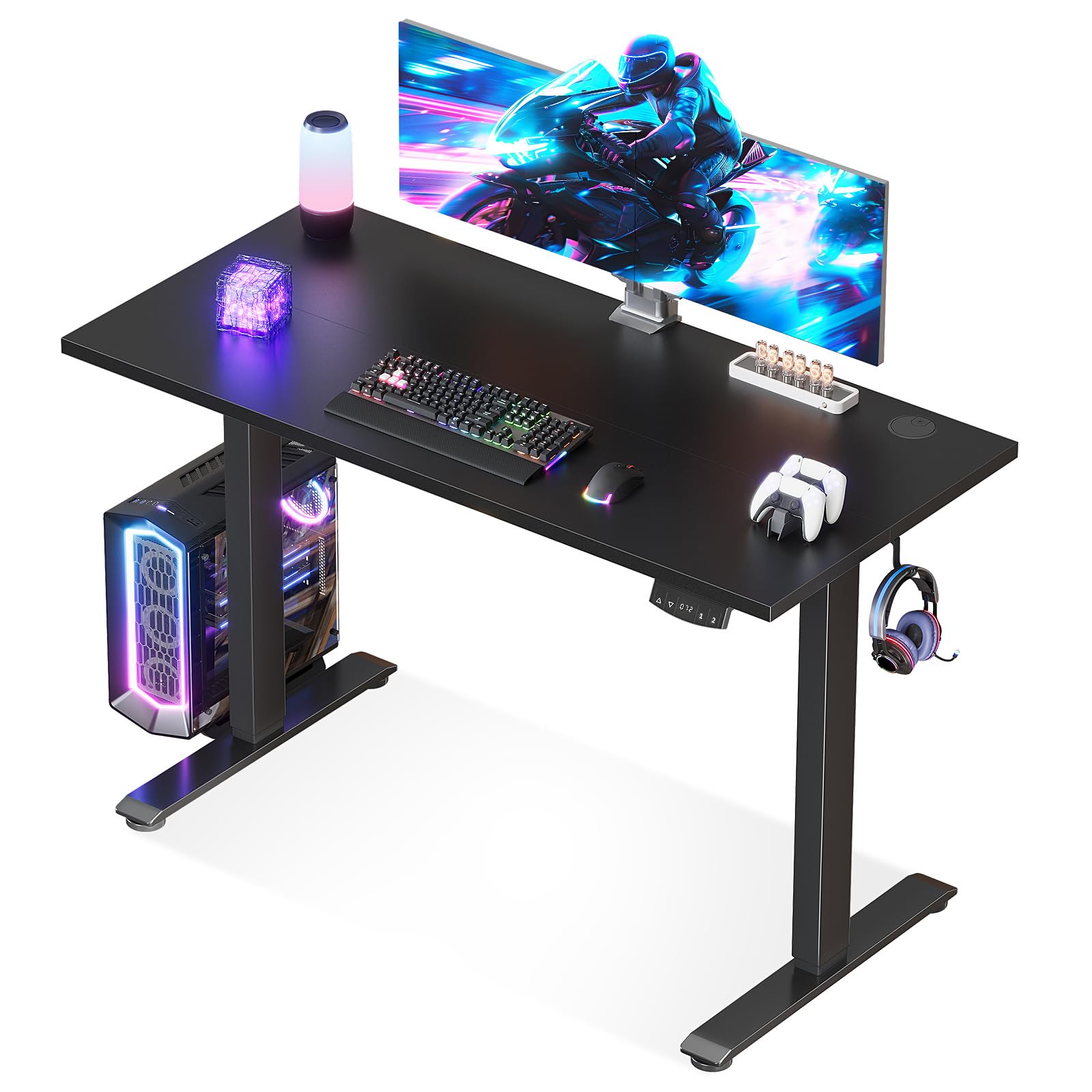 AODK 昇降デスク 電動 幅120*54 昇降式 ゲーミングデスク ホワイト Amazon | AODK 昇降デスク 電動 昇降式デスク 幅120*54 昇降式