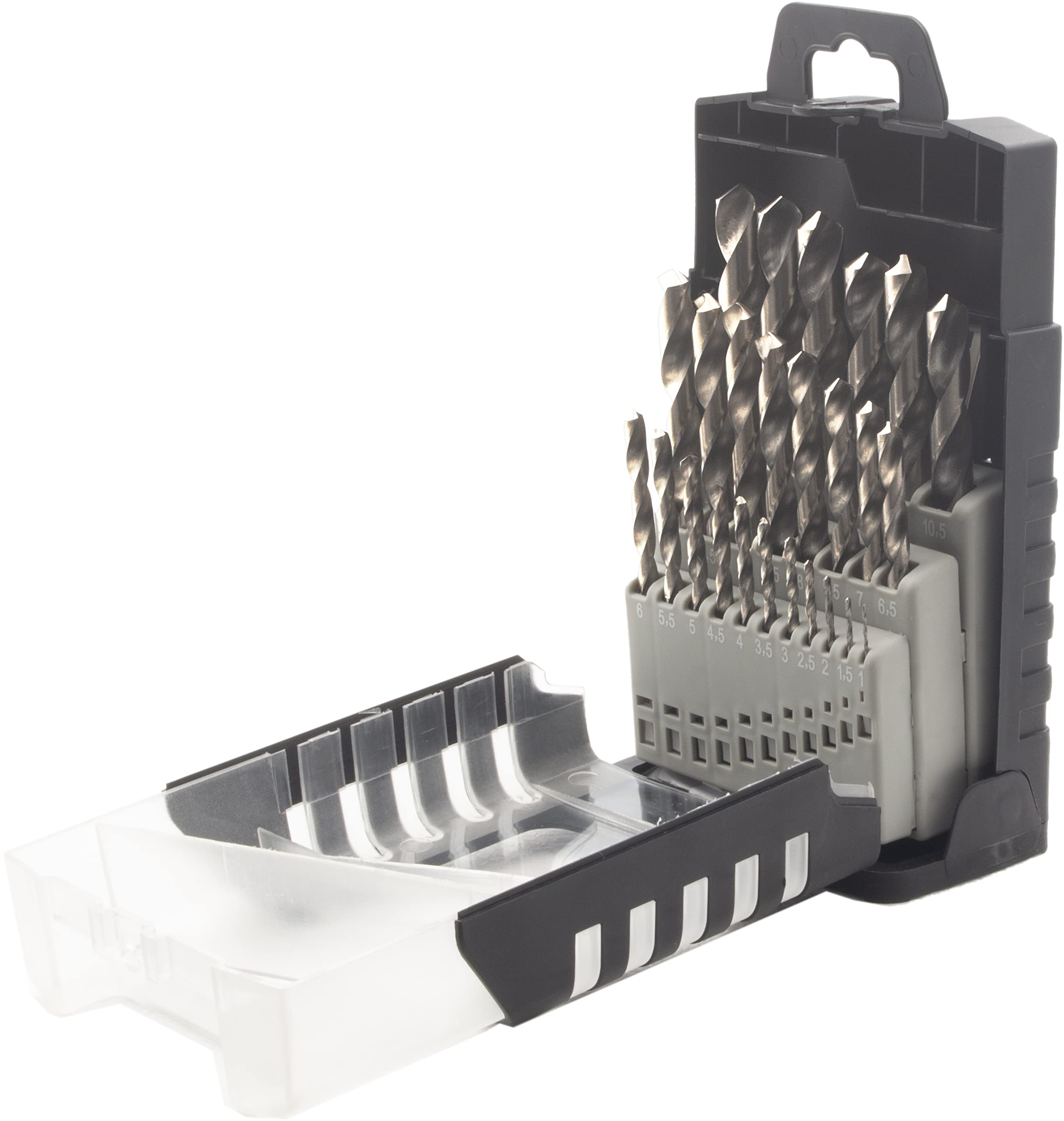 Krino 01360402 - HSS "Basic" Set Punte Rettificate Per Acciaio e Metalli, Finitura Lucida - 25 Pezzi