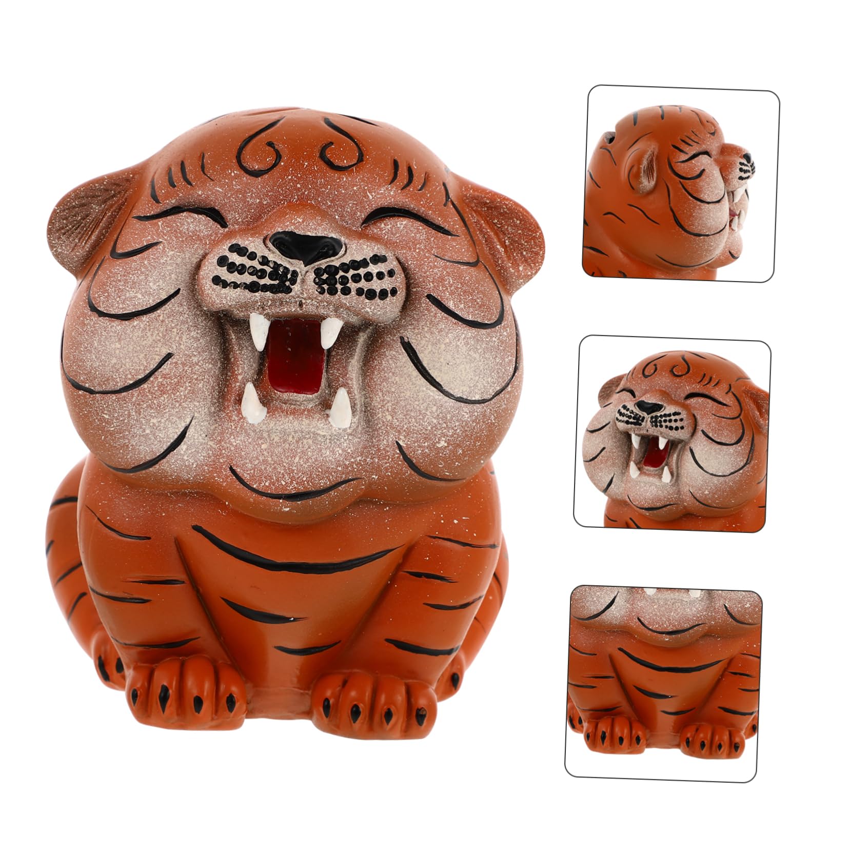 minkissy Kreative Tiger Spardose aus Keramik mit Funktionaler Münzaufbewahrung und Dekorativem Charme Geschenk zum Neujahr und Hübsche Schreibtischdekoration für Kinder