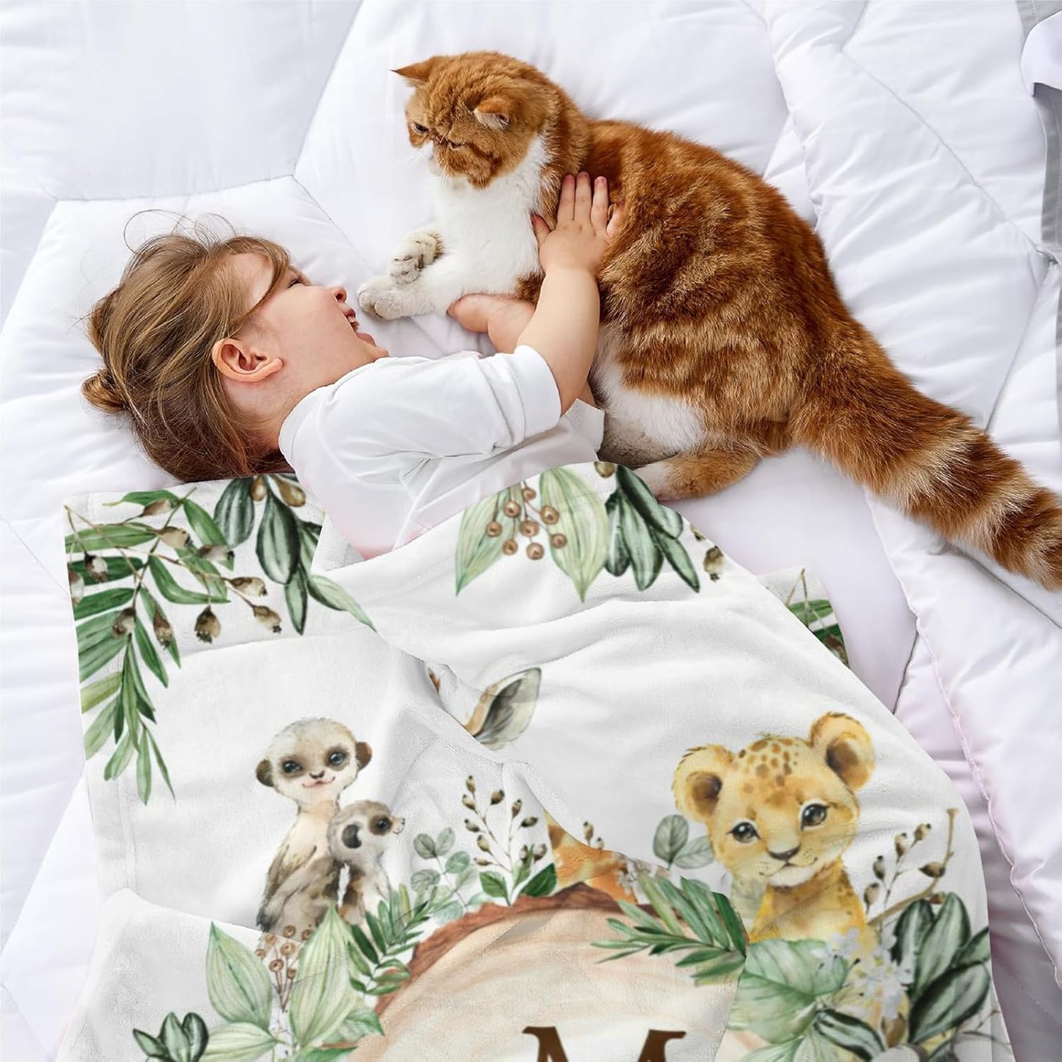 Woodland Personalized Baby Blanket Personalized Baby Blankets for Boys Custom Baby Blankets for Boys Personalized Baby Boy Gifts Woodland Nursery Décor Woodland Animals 10 50x60in