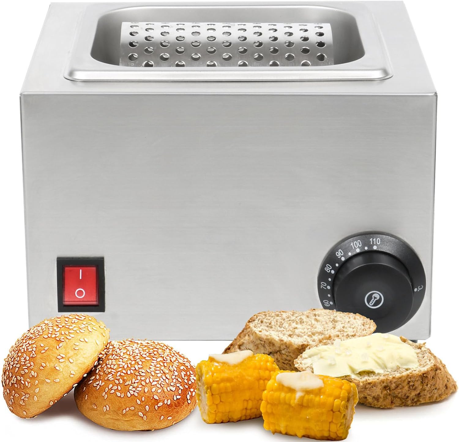 Stainless Steel Butter Roller Dispenser - Large Capacity Butter Wheel Warmer & Slicer Tool for Bread, Burgers, BBQ - Ideal Butter Churner & Spreader