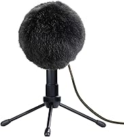 Vista 2 de YOUSHARES Muff peludo para parabrisas – Filtro pop personalizado para micrófono, cubierta de viento para parabrisas Deadcat para mejorar la calidad