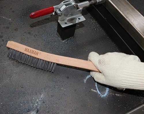 Miniatura 17 de MAXMAN Cepillo de alambre, cepillos de alambre de acero inoxidable resistentes para limpiar el óxido, cepillo de parrilla, cepillo de acero