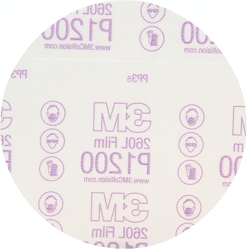 Miniatura 3 de 3M Stikit - Disco abrasivo de película de acabado 260L, 01318, 6 in, P1200, 100 discos por caja, Blanco