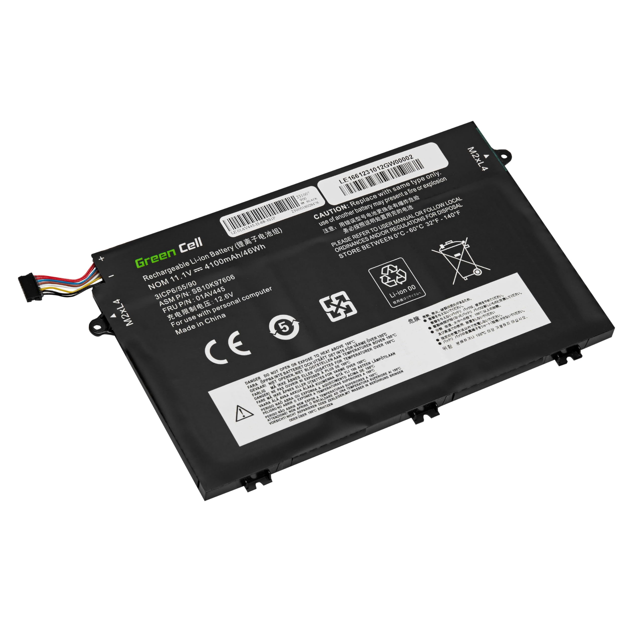 Green Cell Bateria do laptopa Lenovo ThinkPad E14 E480 E485 E490 E495 E580 E585 E590 E595 E41-50 E41-55 / L17C3P51 L17L3P51 L17M3P51 L11 7M3P5 2 (4100 mAh 11,1 V czarny)
