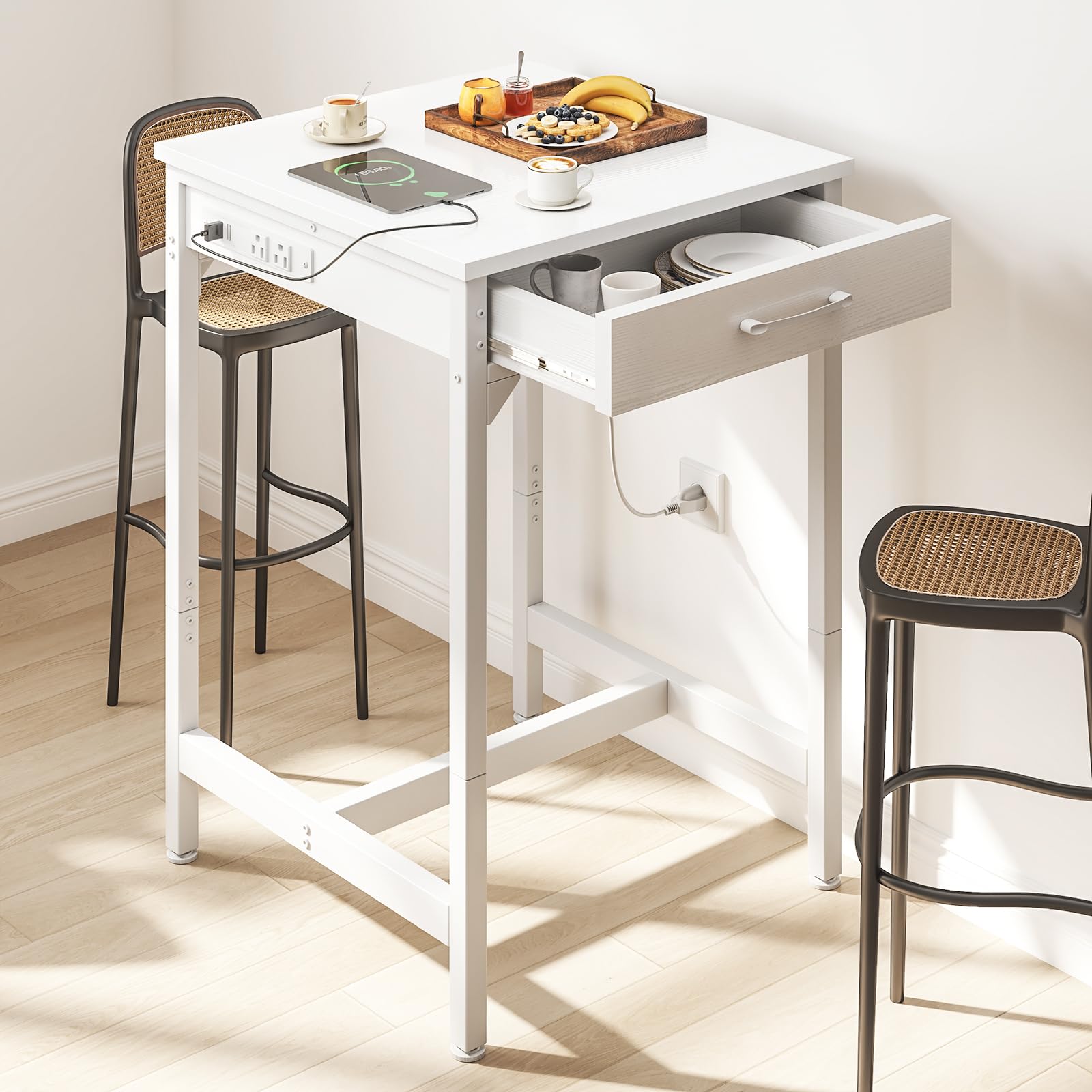Amazon.com: ODK 24x24 Inch Bar Table with Power Outlets