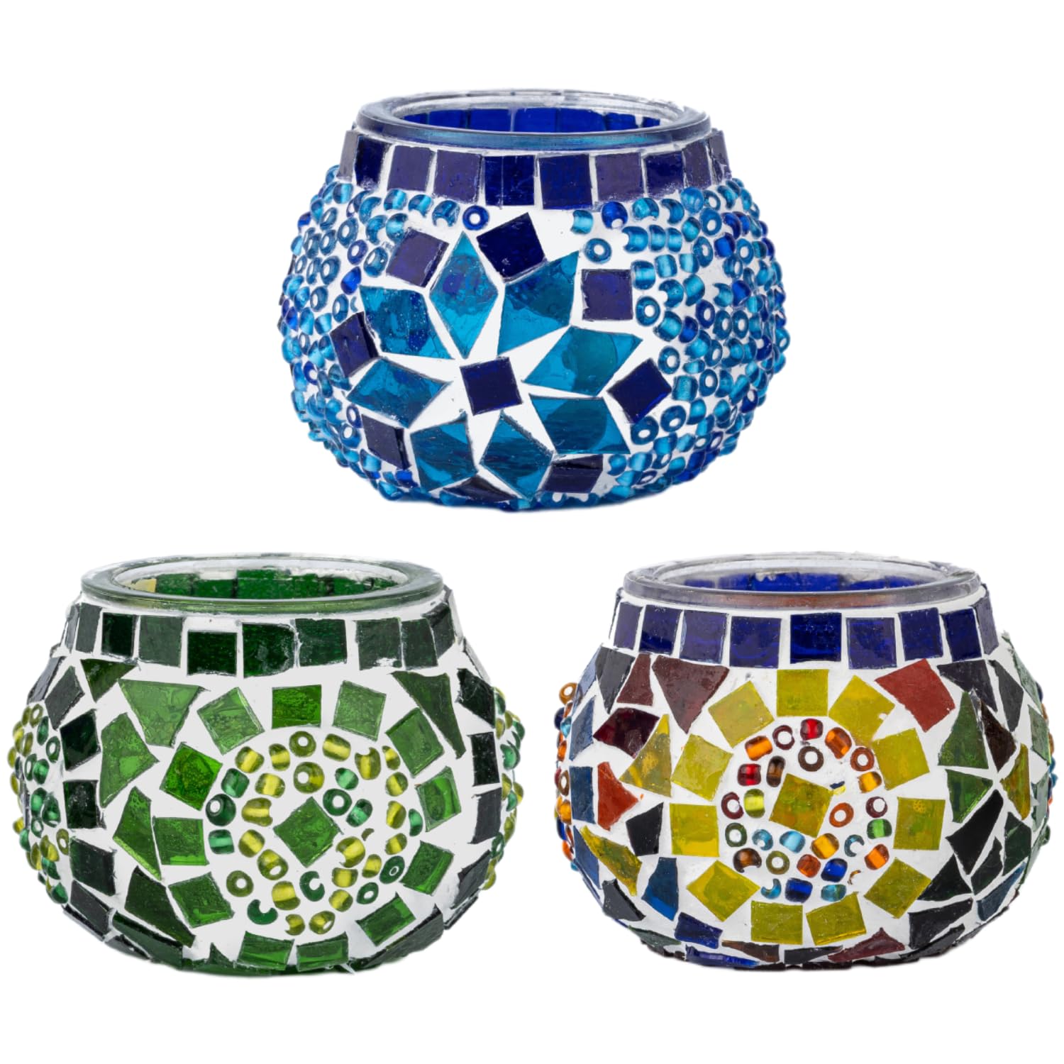 Transparentes 3 Mosaico - Decoración Para Bodas Y Mesas (azul Portavelas De  Cristal, image size:1500x1500