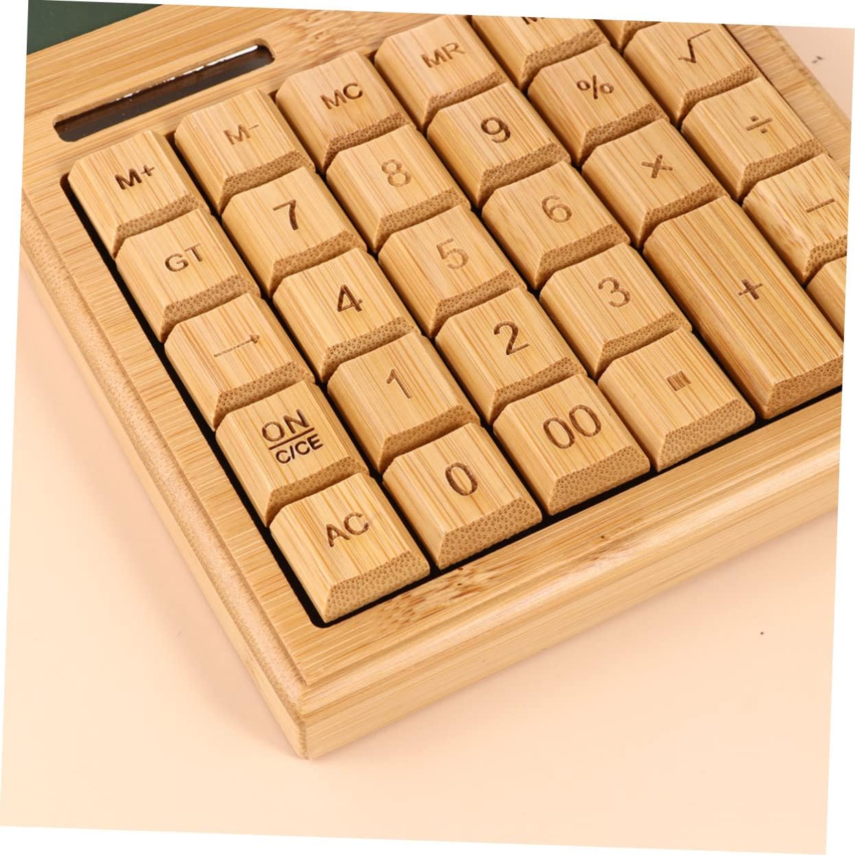 Retro Solar-Powered Key Calculator Lightweight Portable Office Accessory for Learning and Daily Use