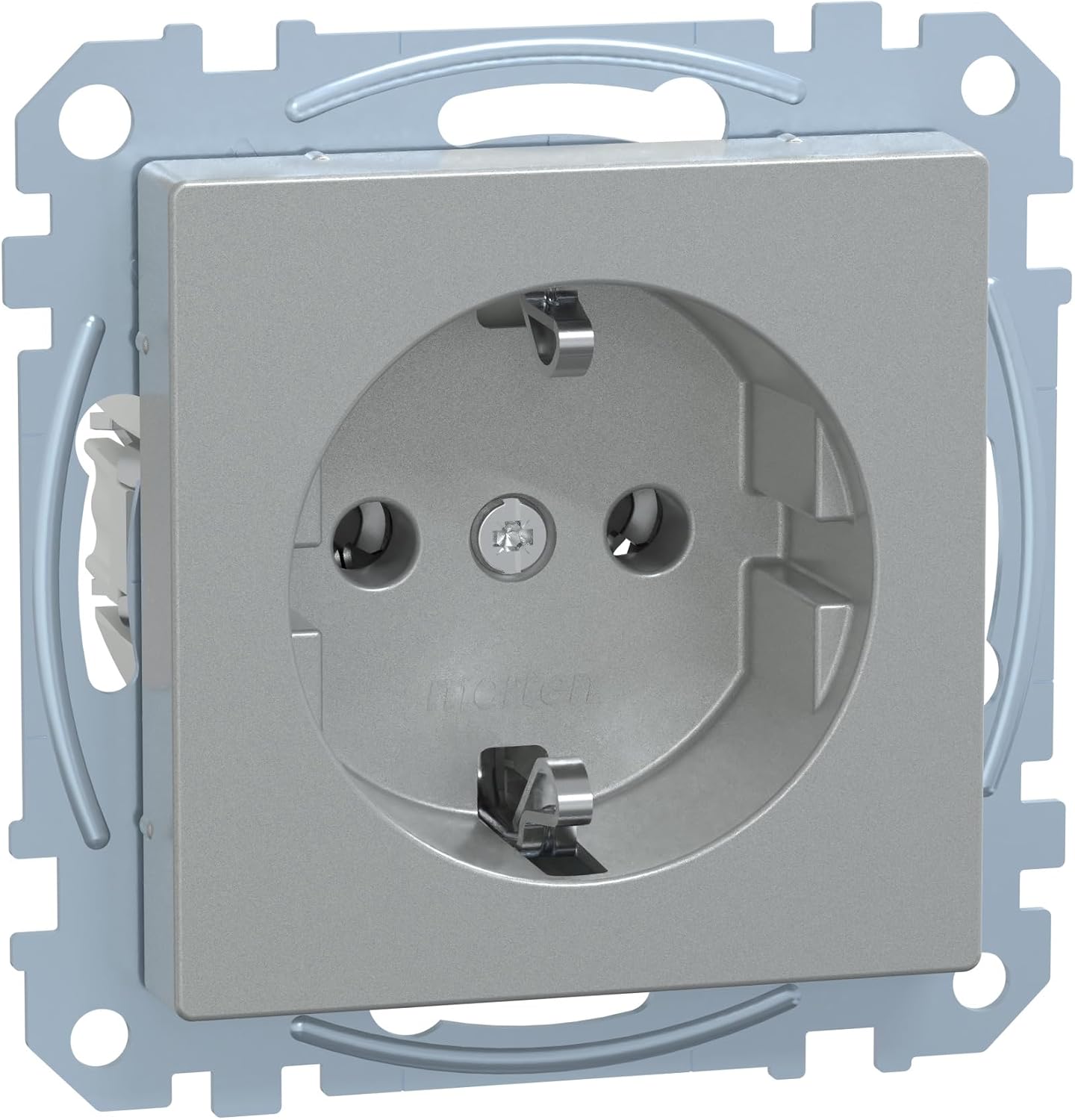 Розетка Merten MEG2301-0460 с защитным контактом, алюминиевая, система M.