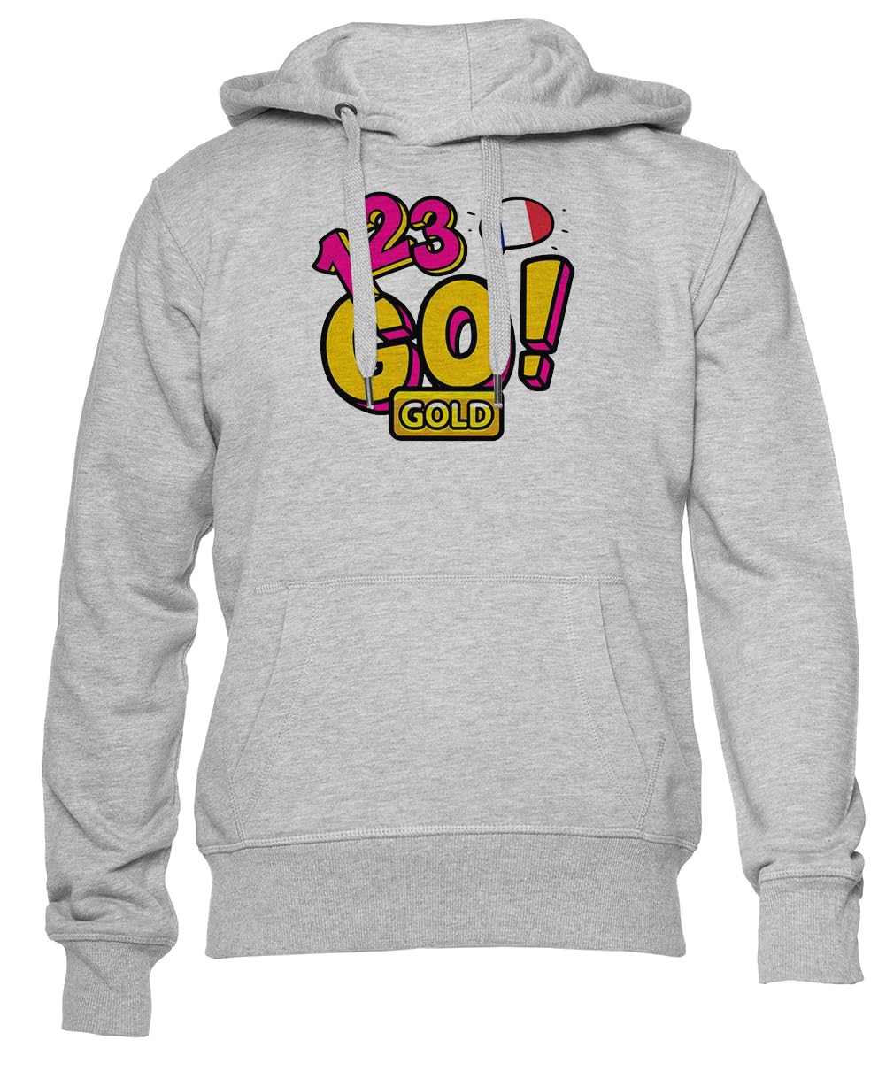 Booska-P Felpa Unisex Grigia con Collo Giro Unisex Grey Hoodie Crewneck