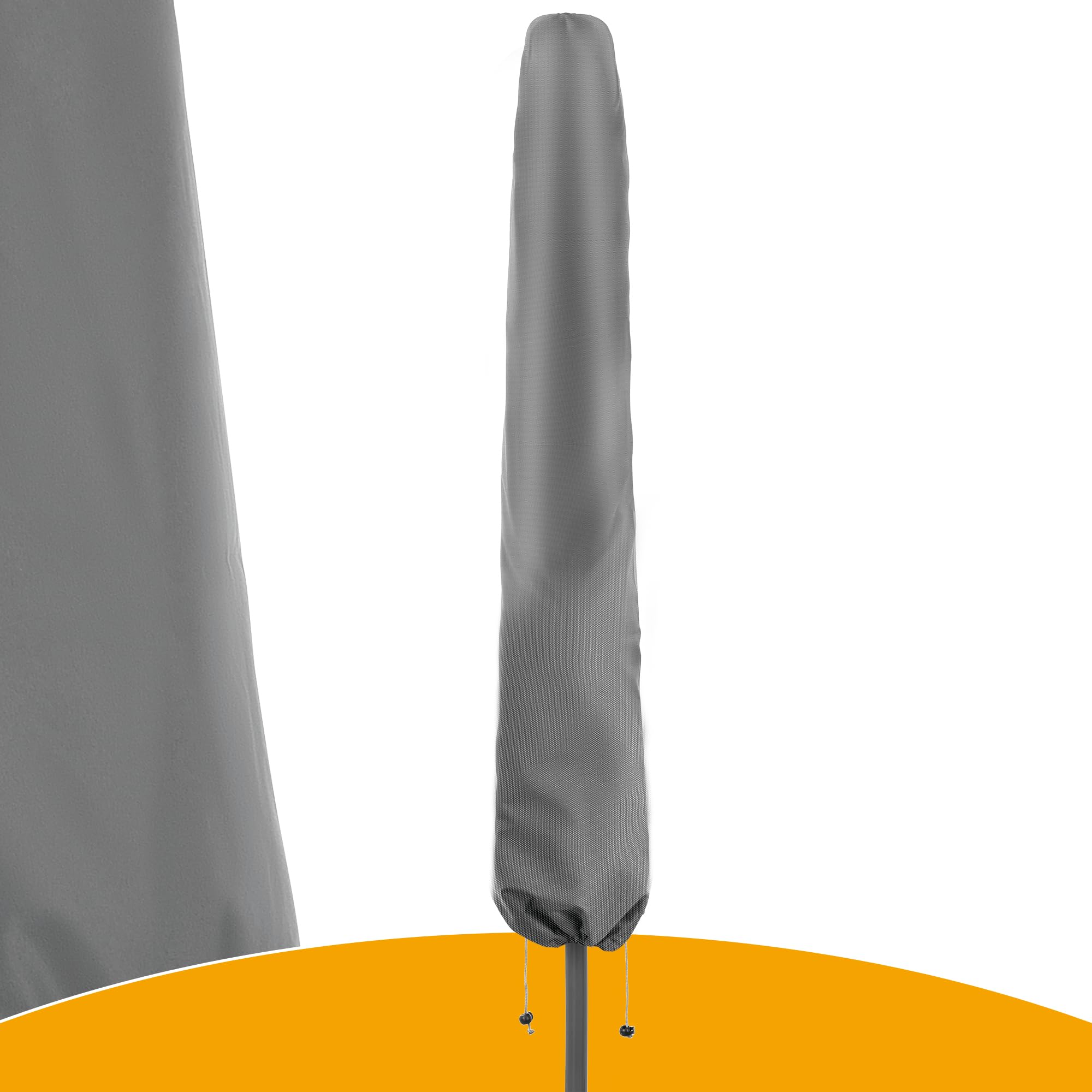 4smile Funda protectora para sombrilla – para sombrillas redondas de hasta 200 cm, cuadrada hasta 200 x 125 cm – Funda para sombrilla con varilla, cremallera, asa Cubierta de poliéster para sombrillas