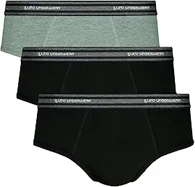 Kit 3 Cuecas Slip com Elastano Lupo Masculina Adulto