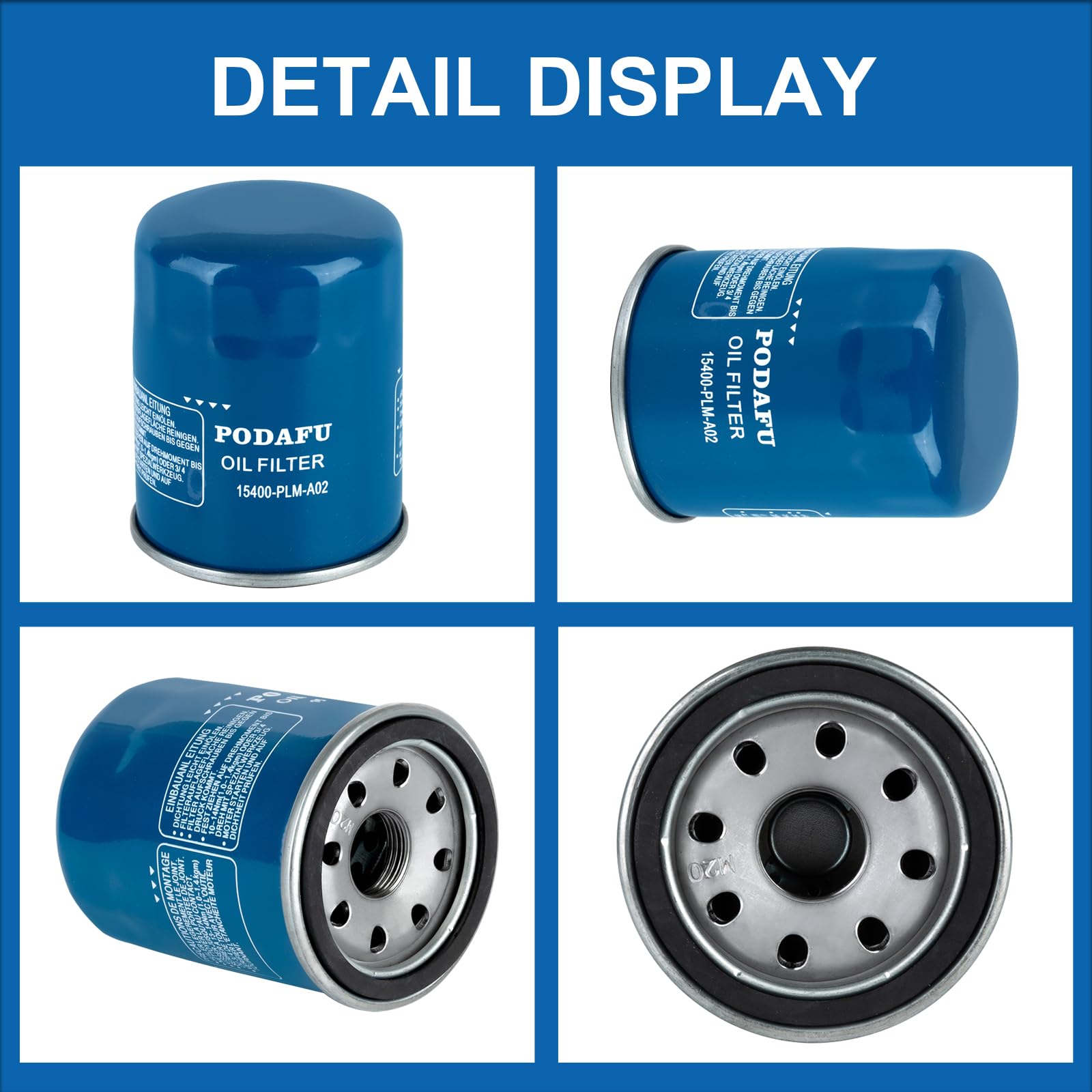 Amazon.com: PODAFU 15400-PLM-A02 Oil Filter for Honda Acura TLX