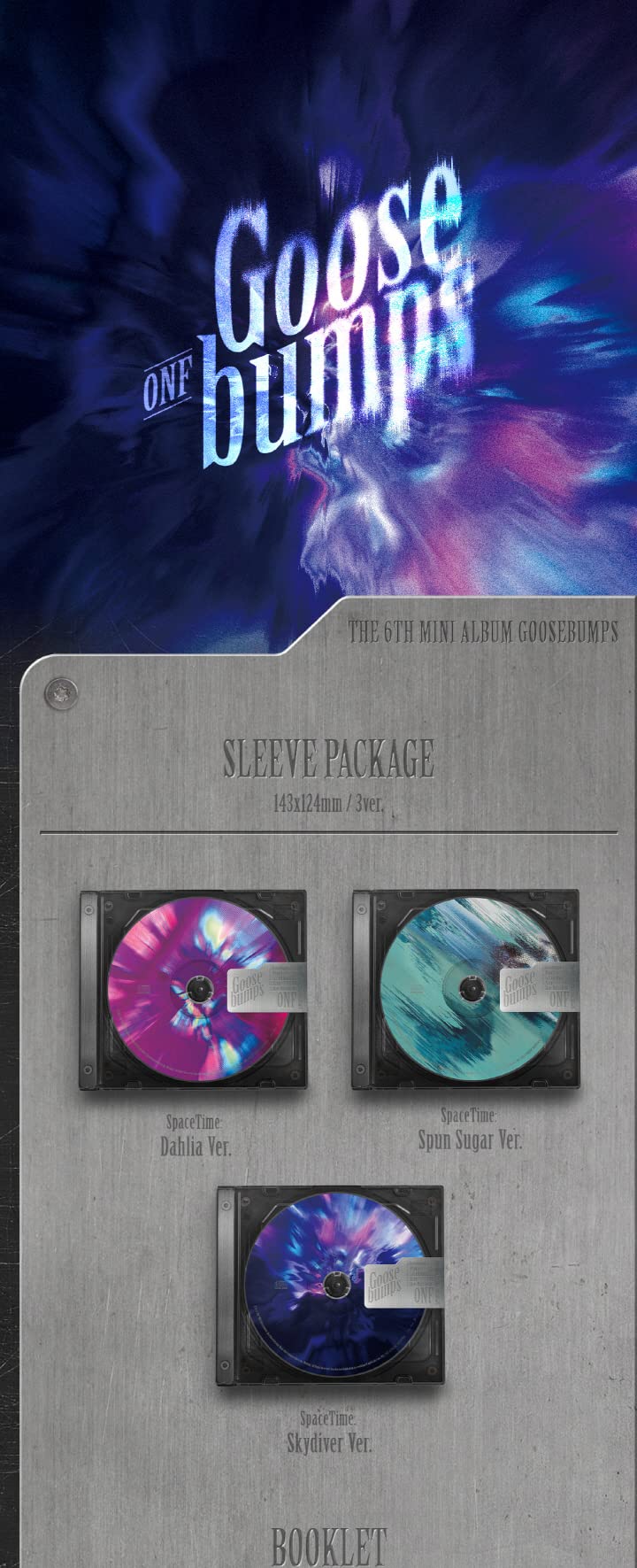 ONF Goosebumps 6th Mini Album Random Version CD+72p Booklet+1p Selfie PhotoCard+1p PhotoCard+1p Secret Selfie+1p Secret Card+1p From.ONF Diskette Data+Message PhotoCard SET+Tracking Kpop Sealed