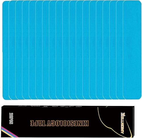 Vista 28 de Cinta de kinesiología Cinta atlética elástica profesional, algodón impermeable, transpirable, cinta deportiva Negro