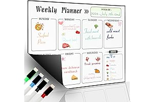Meal Planning Made Effortless: Fridge Weekly Calendar Magnetic Menu Board