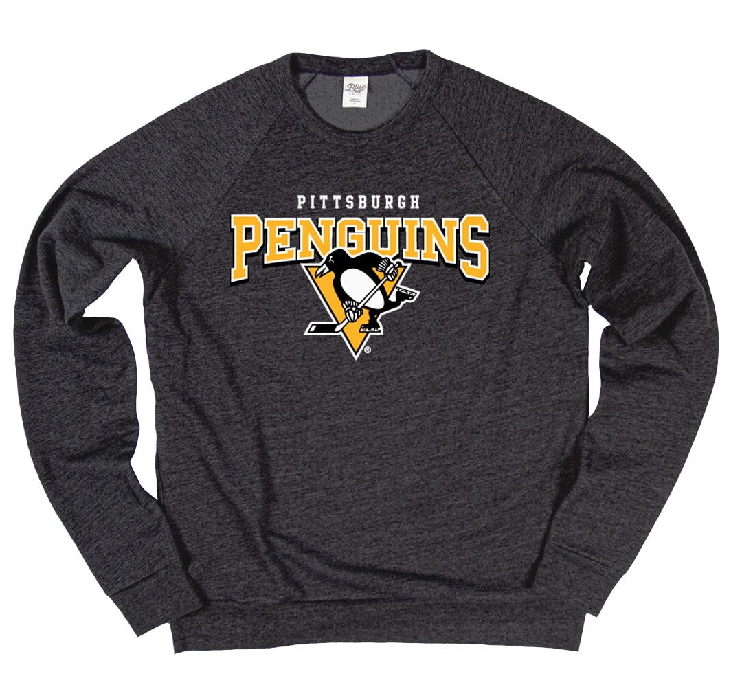 Blue 84 NHL Officially Licensed Tri-Blend Crewneck Sweatshirt High Sticking