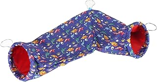 Guinea Pig Ferret Rat Corner Tunnel, Cage Accessories Tunnel Tube Corner Hide Hideaway Bed Foldable Guinea Pig Hideout Corner Tunnel for Small Pets